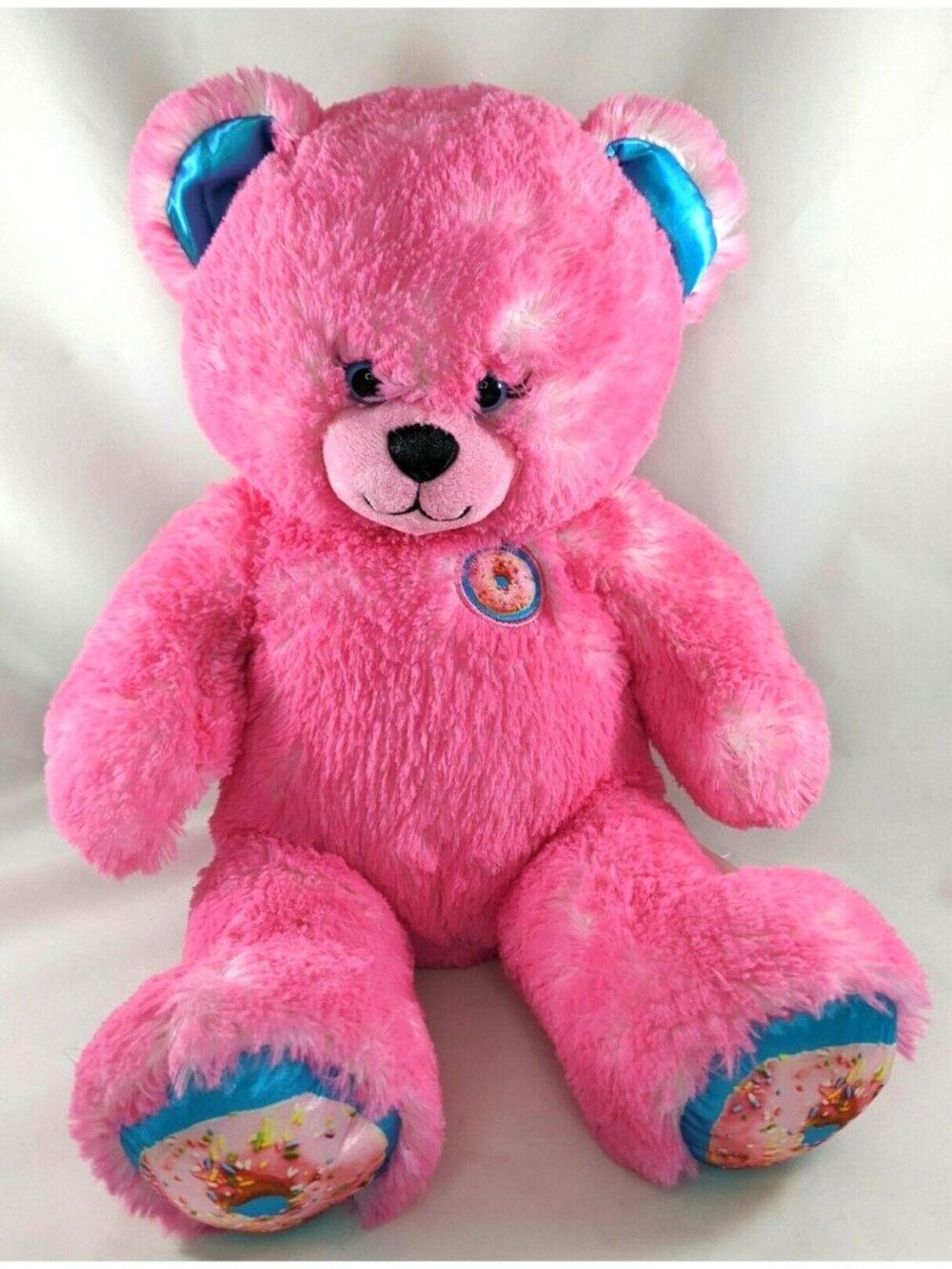 Build a Bear Pink Plush Stuff Animal Teddy Bear w/Candy Pictures 16" Long